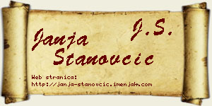 Janja Stanovčić vizit kartica